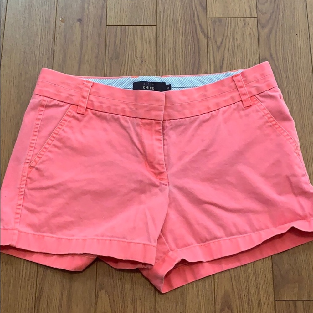 Pink J Crew Chino Shorts